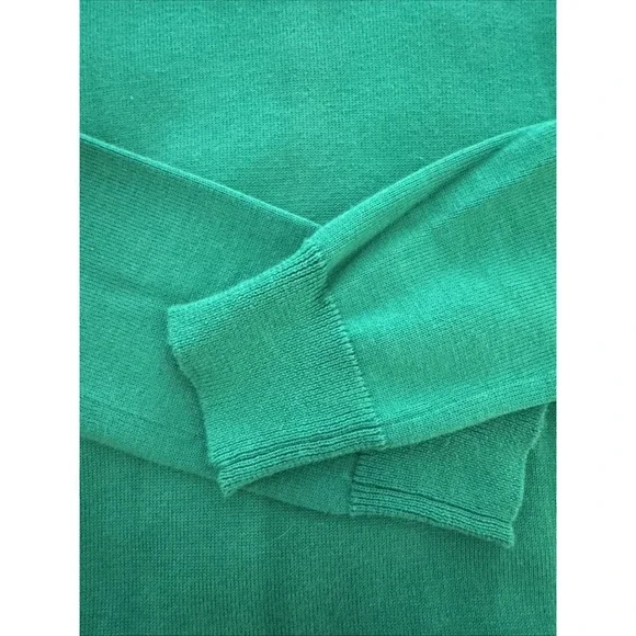 Lauren Ralph Lauren Kelly Green Turtle Neck Sweater %100 Cotton - Picture 5 of 10